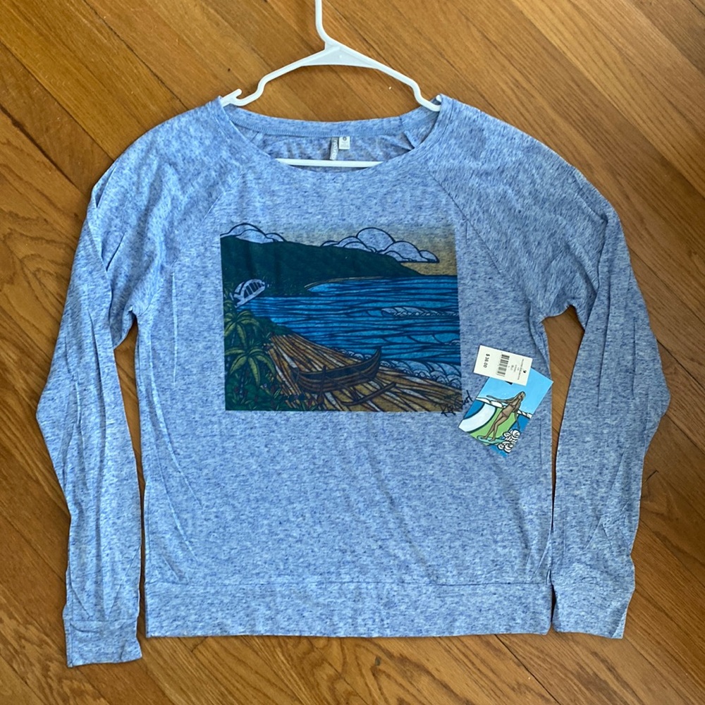 NWT Rip Curl Heather Brown top L